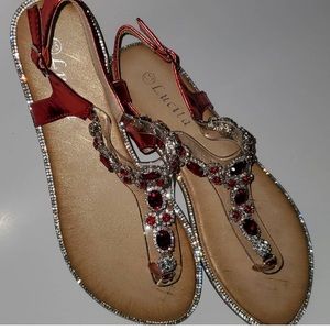 Sexy Red sandals with Heart shaped bag included! 2 for the price of 1